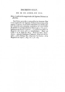 5x22 - Decreto 26 de Abril 1813 Sobre las Retribuciones del Tribunal Supremo