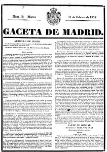 5x27 - Real Decreto 9 de febrero de 1834 sobre los Tenientes de Villa
