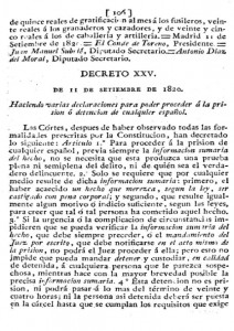 1820-09-11 Requisitos para proceder a la prisión o detención de un Español_Página_1