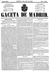 1846-05-22 Real Decreto sobre aranceles judiciales