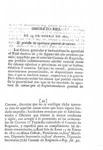 1811-01-15 Decreto XXII, se prohibe la apertura general de cartas