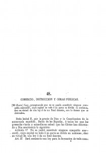 1848-01-28 Ley, preceptuando que no se pueda constituir ninguna compañía mercantil_Página_1