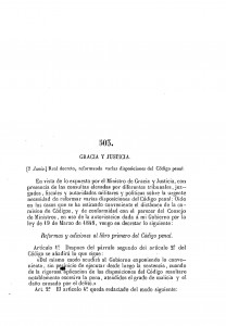 1850-06-07 Real Decreto, reformando varias disposiciones del Código penal_Página_01