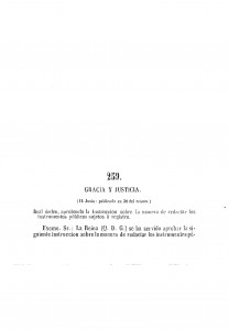1861-06-12 Real Orden, aprobando la Instrucción sobre la manera de redactar los instrumentos públicos sujetos a registro_Página_01