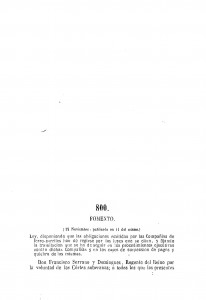 1869-11-12 Ley, disponiendo que las obligaciones emitidas por las Compañías de ferro-carriles han de regirse por las leyes que se citan, y fijando la_Página_01