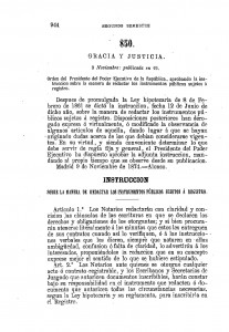 1874-11-09 Orden, aprobando la instrucción sobre la manera de redactar los instrumentos públicos sujetos a registro_Página_01