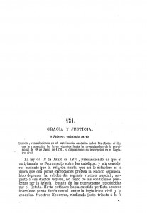1875-02-09 Decreto, restableciendo en el matrimonio canónico todos los efectos civiiendo su_Página_1