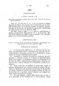 1886-10-25 Real Orden,  aprobando la adjunta Instrucción para el servicio de las Cárceles de Audiencia_Página_01