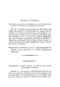 1835-09-26 Real Decreto, que contiene el Reglamento para la administración de justicia en lo respectivo a la jurisdicción ordinaria_Página_01