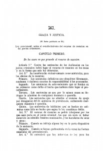 1870-06-18 Ley,  provisional sobre el establecimiento del recurso de casación en los juicios criminale_Página_01