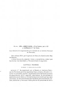 1908-02-27 Ley, referente á la organización por el Estado de un Instituto Nacional de Previsión_Página_1