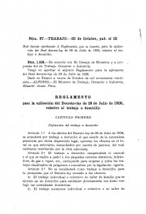 1927-10-20 Real decreto,  aprobando el Reglamento para la aplicación del Real decreto-ley de 26 de Julio de 1926, relativo al trabajo a domicilio_Página_1
