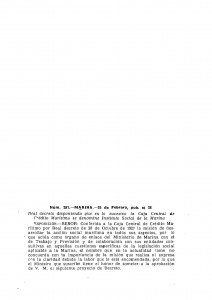 1930-02-26 Real Decreto, disponiendo que en lo sucesivo la Caja Central de Crédito Marítimo se denomine Instituto Social de la Marina_Página_1