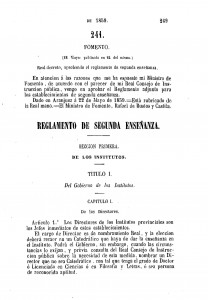 1859-05-22 Real Decreto, aprobando el Reglamento de Segunda Enseñanza_Page_01