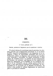1873-06-01 Decreto, aprobando el Reglamento para las oposiciones á cátedras_Página_1
