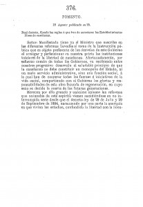 1885-08-18 Real Decreto, fijando las reglas á que han de someterse los Establecimientos libres de enseñanza_Página_01