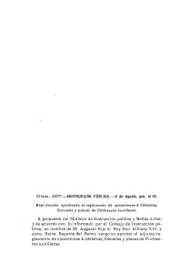 1901-08-11 Real Decreto, aprobando el reglamento de oposiciones á Cátedras, Escuelas y plazas de Profesores auxiliares_Page_1