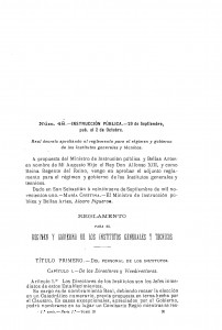 1901-09-29 Real Decreto, aprobando el reglamento para el régimen y gobierno de los Institutos generales y técnicos_Page_01