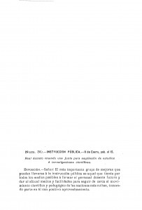 1907-01-11 Real Decreto, creando una Junta para ampliación de estudios é investigaciones científica_Page_1