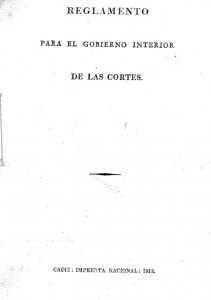1813 REGLAMENTO GOBIERNO INTERIOR CORTES