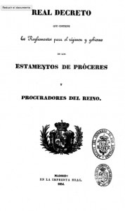 1834 REGLAMENNTO GOBIERNO INTERIOR  ESTAMENTOS