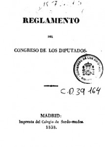1838 REGLAMENTO GOBIERNO INTERIOR CORTES