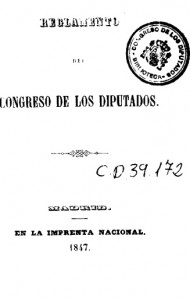1847 REGLAMENTO GOBIERNO INTERIOR CORTES