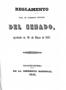 1847 REGLAMENTO GOBIERNO INTERIOR SENADO